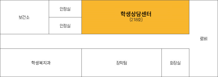 강릉캠퍼스 학생회관 2층 안내도